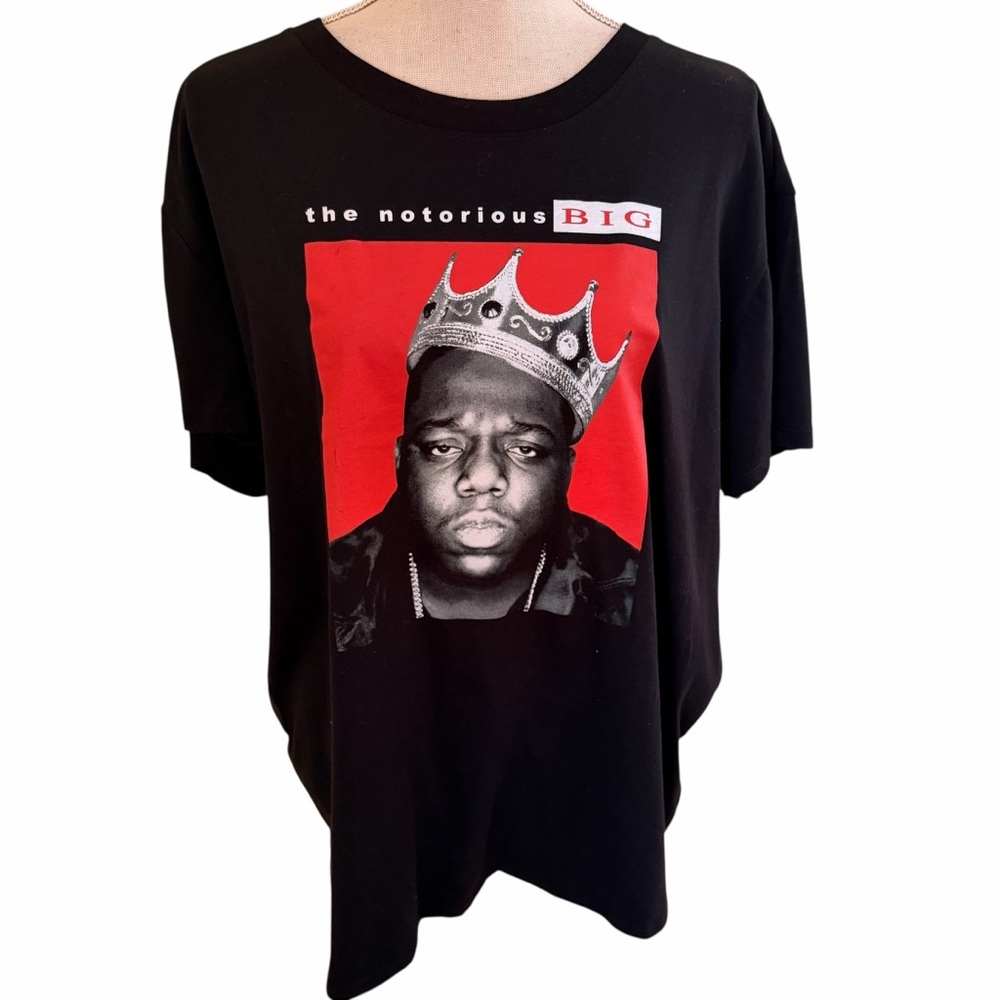 Brooklyn Mint The Notorious Big with Crown Black/Red Short Sleeve Tee O/S